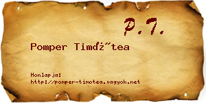 Pomper Timótea névjegykártya